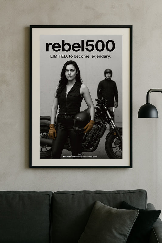 REBEL500 x RAYA  MOTOCORE™ 限量黑框掛圖