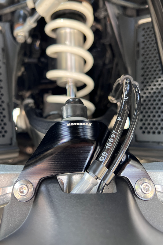 MOTOCORE® Telelever 避震器下座保護座｜R1300GS 專用 CNC 鋁合金防護升級